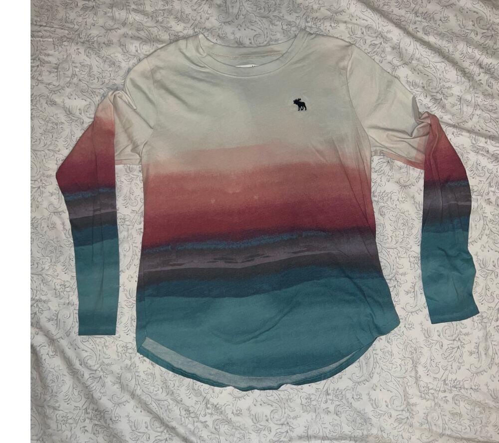 Abercrombie Kids Dip-Dye Long Sleeve Henley Size 15/16 (B30221)